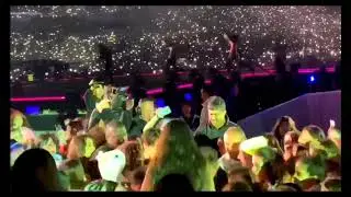 Jungkook jumped off the stage to greet the army in the wheelchair #RespectOurEuphoria