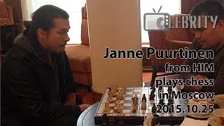 Janne Puurtinen from HIM plays chess in Moscow, 25.10.2015