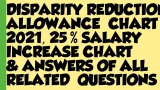 25% disparity reduction allowance chart 2021| 25%pay increase chart 2021|how to increase salary|