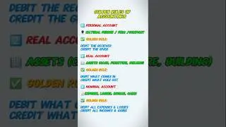 Golden rules of accounting #accounting #tips #viral #trending