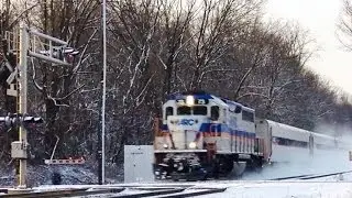 MARC 73 GP39H-2 in Snow at  Montevideo Road