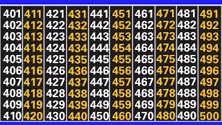 Counting video 401 se 500 tak hindi mein | ginti video 401 se 500 tak hindi mein | गिनती 500 तक