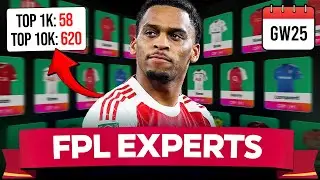 FPL GW25 EXPERTS TEAM ✅ BEST GAMEWEEK 25 TEAM 💥