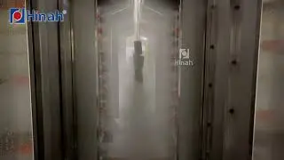 Chemical spraying washing on a full automatic powder coating line