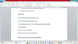 MongoDB installation, configuration and creating Database, collection and insertion