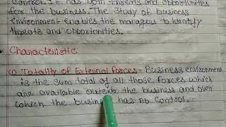 business environment (meaning and characteristics)....
