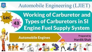 L 43 Carburetor and its Types in SI Engine fuel Supply System | Automobile engines | Automobile