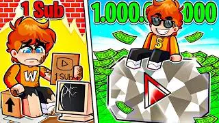 ¡Pasé de 1 a 100,000,000 SUSCRIPTORES en ROBLOX! 📈🤑 | YOUTUBER TYCOON (JUEGO COMPLETO)