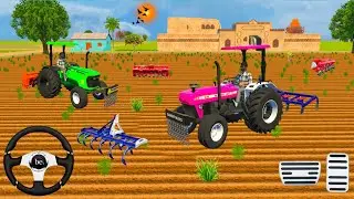 NEW HOLLAND 🚜 // JOHN DEERE 🚜 // TRACTOR , CULTIVATOR , ROTOWETOR FROM FARMING 🥭🌾 3D GAM VIDEO PLAY 