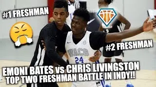 EMONI BATES vs CHRIS LIVINGSTON!! | TOP 2 FRESHMAN BATTLE at Indy EYBL Session