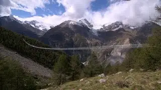 New suspension bridge, world's longest for pedestrians, thrills hikers