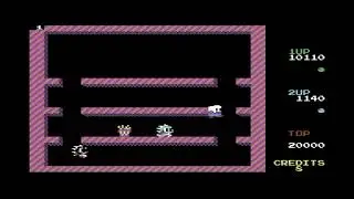 Commodore 64 - Bubble Bobble Remastered: Gameplay