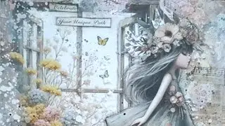 ASMR MIXED MEDIA- Simplicity- mixed media art | collage art| creative art| mixed media