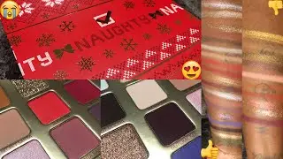 BH Cosmetics &rsquo;Naughty&rsquo; Eyeshadow Palette  - LIVE SWATCHES | WOC