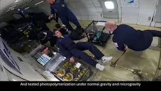 Modeling the Thermal Behavior of Photopolymers for ISM Video4: Parabolic flight polymerization