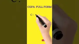 CGPA full form | full form of cgpa |  #full form