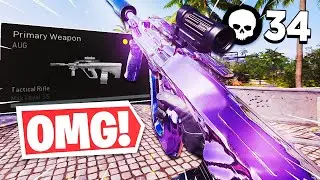 34 KILLS with the NEW BUFFED AUG in WARZONE! (Cold War Warzone)