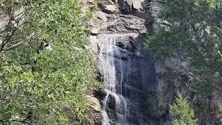 Bridal Veil Falls in Spearfish Canyon in the Black Hills of South Dakota
