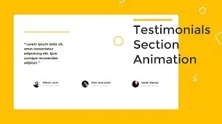 Section Testimonials with cool Animation CSS + JS