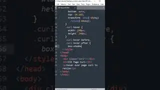 Page curl with html, css and js