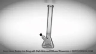 9mm Glass Beaker Ice Bong with Carb Hole and Diffused Downstem
