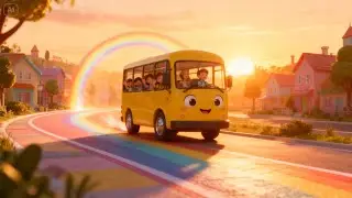 The Wheels on the Bus Spin Spin 🚍🎶 | Fun 3D Nursery Rhymes for Babies & Toddlers | Meball kid's