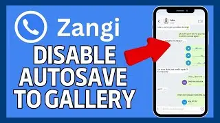 How to Disable Autosave to Gallery in Zangi 2024?