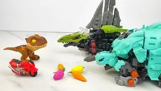 Jurassic World Dominion Dimetrodon VS Megalochelys, stegosaurus, triceratops, styracosaurus, T - Rex