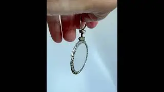 Antique Georgian Silver Quizzing Glass Pendant, Circa 1824