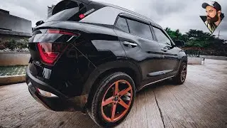 Painted My Creta Alloys Copper Satin Finish || Black Front Grill, Skid Plates and Side Skirting