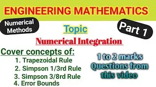 Trapezoidal Rule, Simpson 1/3rd Rule, Simpson 3/8th Rule, Error Bound | Numerical Methods | Tamil