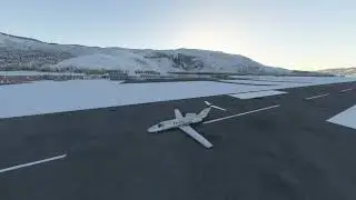 Greenland, BGBW, Cessna Citation landing Narsarsuag airport MSFS 2024