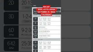 Pcso official Lotto Result 9pm draw tonight October 31, 2024 Thursday #lotto
