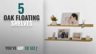 Top 10 Oak Floating Shelves [2018 ]: O&K Furniture Set of 2 Picture Display Wall Ledge Shelf,