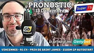 🔴 Pronostic Quint&eacute; / Super Top5 Samedi 13 D&eacute;cembre 2025. Vincennes 🔴 Prix de Saint James