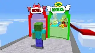DESTINY RUN 3 CHALLENGE : ANGEL VS DEVIL 😈 &ndash; Minecraft Animation 