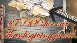 170 ounces of Silver on the table! Happy Thanksgiving! #silver #sterling #collection #holiday