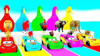  Funny 3D Animals Long Slide Adventure 🐘🦁