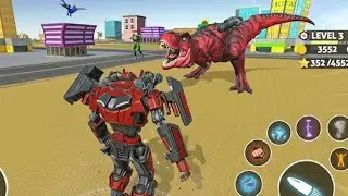 Dino Robot Transformation Zet car Bike Robot Game New Mega Fight in City - Android Gameplay 