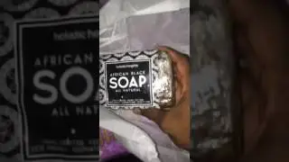 WeBuyBlack.com African Black Soap Review + Unwrapping