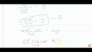 If the ratio of A.M. between two positive real numbers a and b to their H.M. is m:n then a:b is...