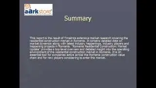 Romania Residential Construction: Market Update