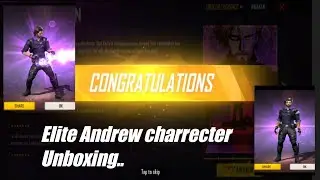 Elite Andrew charrecter Unboxing//how to get free  charrecter in free fire.