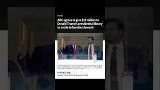 ABC News to Pay $15 Million to settle Donald Trump defamation Lawsuit | #usa #trump #abcnews #short