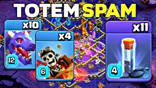 TOO EASY TH18 Spam! Dragon + Dragon Rider Hydra + Mass Totems = Legend 3-Stars (New CoC Update)