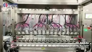 16 Head Linear Medicine Condiment Vinegar Bottle Liquid Filling Filler Capping Machine Line-Grand