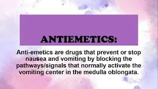 Emetics & Antiemetics || Pharmacology || B.Sc. Nursing #nursing #pharma #norcet #nclex #aiims