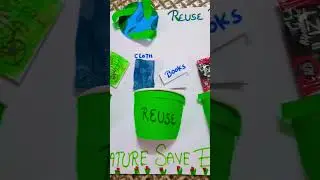 Earth Day Craft#EarthDay #craftForEarthDay#reducereuserecycle #RRR #reducewaste #recycle #reused
