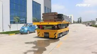 4 Wheels Steerable Battery Powered Flat Transfer Wagon Without Track 20T