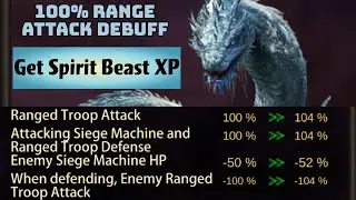 Evony | 100% Range Attack Debuff, Say What? | Ways To Get Spirit Beast XP 😜